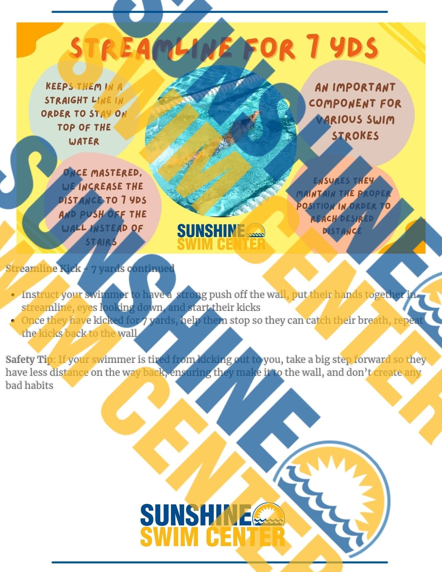 Sunshine Swim Center's Digital Swim lesson Programs
