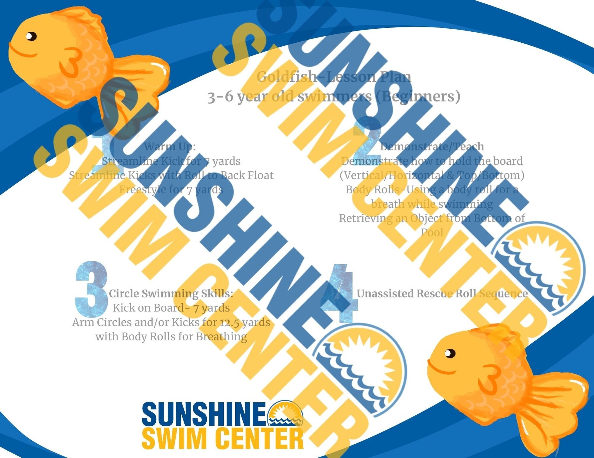 Empower your young swimmers to reach the next level with our “Learn to Swim with Sunshine” Intermediate Lesson Plans! Designed for children ages 4 and up, these comprehensive lesson plans cover essential skills in our intermediate levels