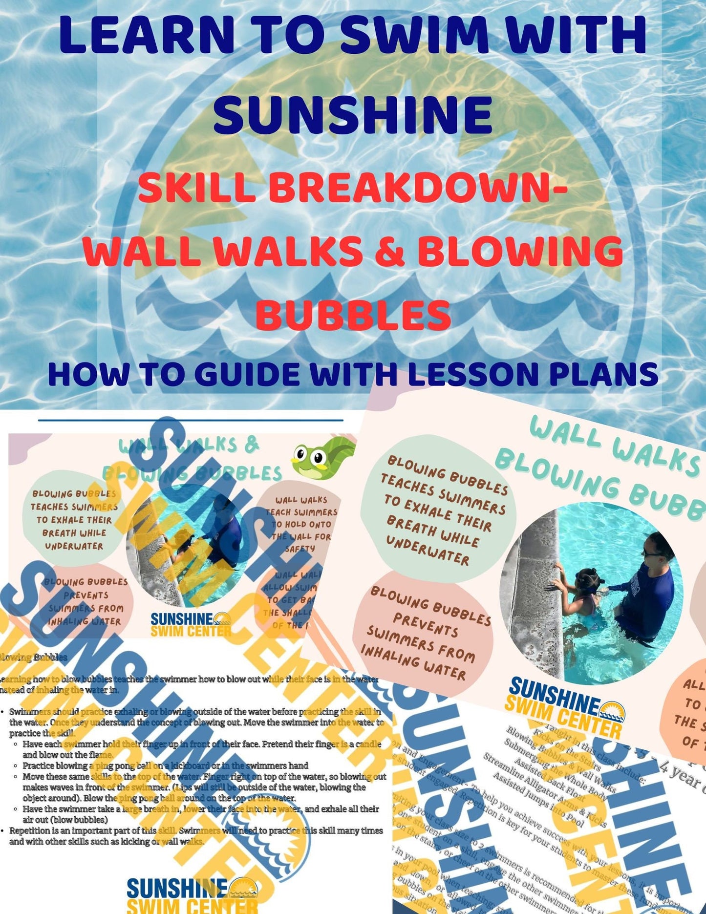 Learn to Swim Skill Breakdown - Wall Walks & Blowing Bubbles