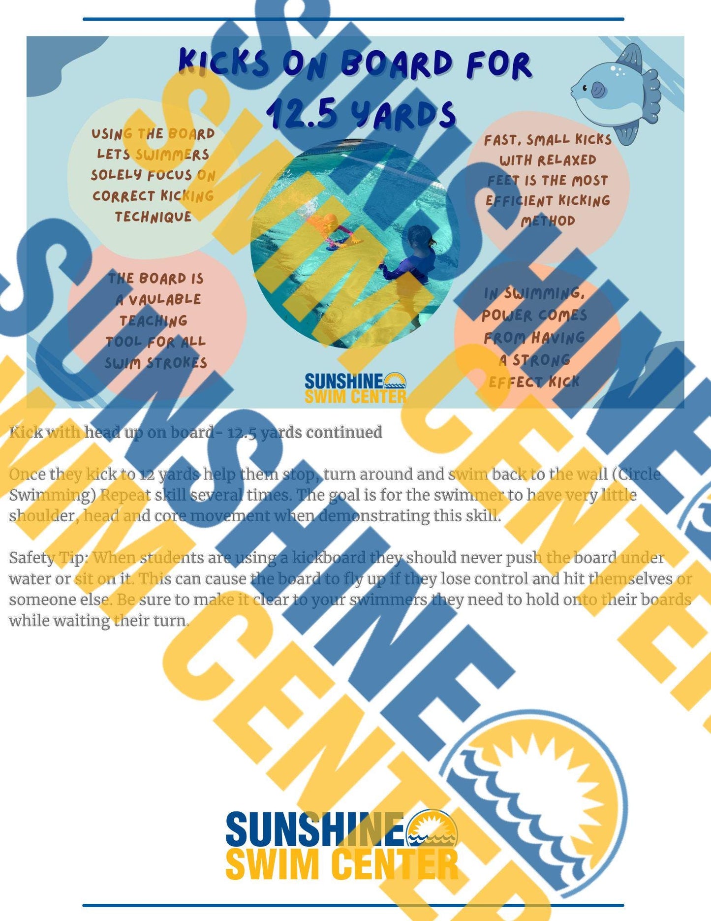 Sunshine Swim Center Lesson Plans and Digital teaching Tools