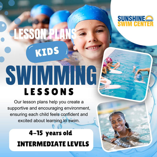 Empower your young swimmers to reach the next level with our “Learn to Swim with Sunshine” Intermediate Lesson Plans! Designed for children ages 4 and up, these comprehensive lesson plans cover essential skills in our intermediate levels